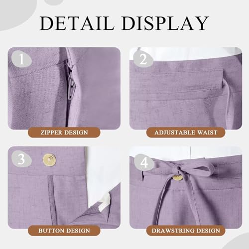 2 Piece Linen Men's Suits Casual Men Suit Summer Beach Wedding Dress Tux Prom Lightweight Blazer Jacket and Shorts Set4