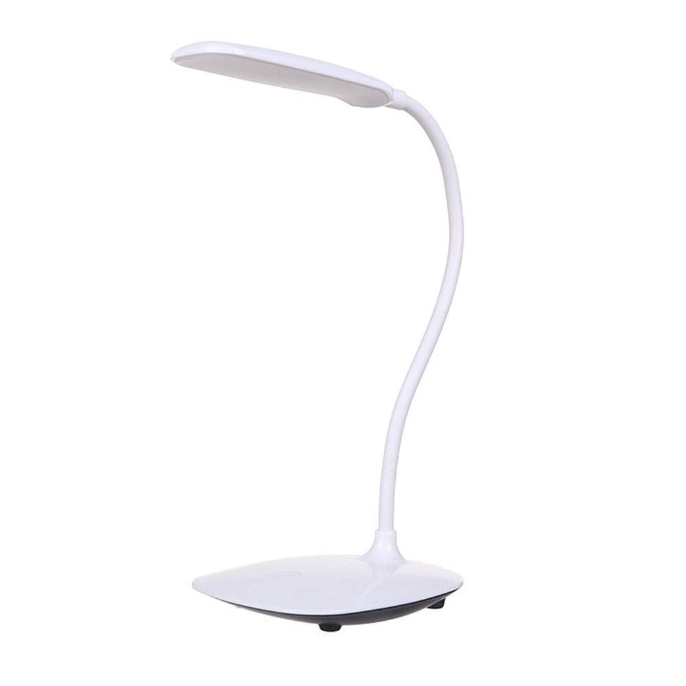 Buy JUMOWA Desk Lamp, USB Portable EyeCare LED Desk Lamp White, 3 Level Dimmer Reading