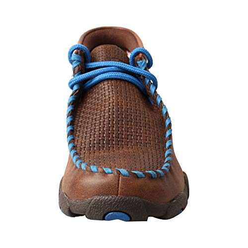 Image of Twisted X Chukka Driving Moc (Little Kid /Big Kid) Brown /Blue 12 Little Kid Medium