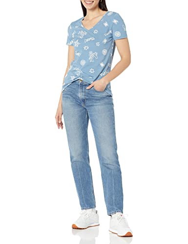 Image of Amazon Essentials Disney | Marvel | Star Wars | Princess Women's Classic-Fit Short-Sleeve V-Neck T-Shirt, Multipacks