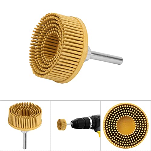 Gummi Emery Borstenscheibe 2 Zoll 50# 80# 120# Grit Langlebig aus Aluminiumoxid für Aluminiumpolieren, Entfernen von Fahrzeugkratzern, Camping-Utensilien-Reparatur