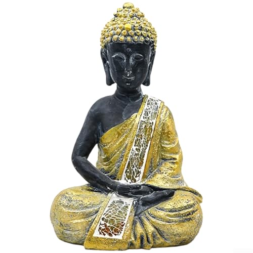 Estatua de Buda de resina solar resistente a la lluvia para patios 2
