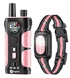 SLOPEHILL Dog Shock Collar,4200FT Dog Training Collar with Remote,IPX8 Waterproof E-Collar with Beep,Vibration,Shock,Flash Light,No Shock Mode,Electric Shock Collar for Small Medium Large Dogs,Pink