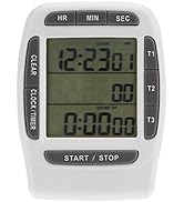 Digital Kitchen Cooking Timer,Portable Digital Multi-Channel 3 Channels LCD Timer Accurate Timing...