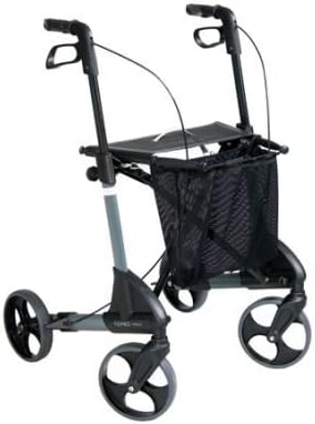 Topro Troja 4 Wheel Deluxe Rollator Walker Dark Grey Medium