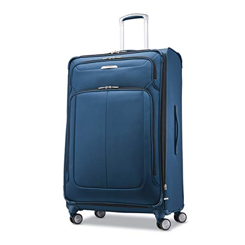 Image of Samsonite Solyte DLX Softside Expandable Luggage with Spinner Wheels, Mediterranean Blue, 3-Piece Set (20 /25 /29)