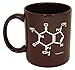 Funny Guy Mugs Caffeine Molecule Ceramic Coffee Mug, Brown, 11-Ounce