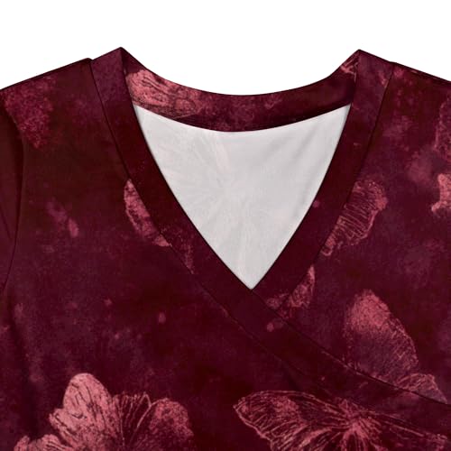 Image of PinkPatty Women's Long Sleeve Maxi Dress Plus Size Trendy Wedding Guest Wrap Dress with Pockets&Belt