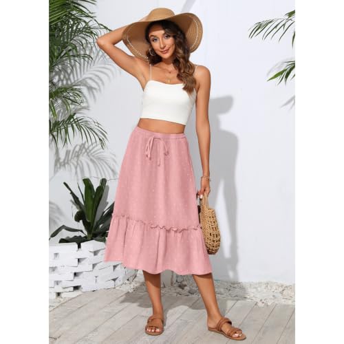 Image of Witsmile High Waist Tiered Skirts for Women Flowy Skirts for Women Long Length with Pockets 2026 Fashion Trendy