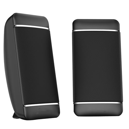 Altavoces USB para ordenador de sobremesa y pc compacto negro