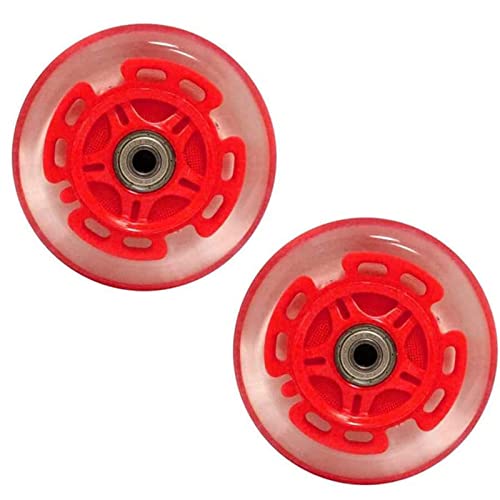 Roues de trottinette usées ? Remplacez par ces roues LED 80 mm ABEC 9 rouges