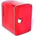 Bakaji Mini Frigobar Portatile Frigorifero Frigo Capacità 4Lt Potenza 50W con Funzione Caldo Freddo 2 Ripiani Manico a Scomparsa e Alimentatore 12V/220V per Auto Camper Casa Ufficio Colore Rosso