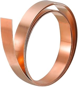 uxcell Copper Sheet Roll, Metal Foil Plate 1000mm x 10mm x 0.5mm