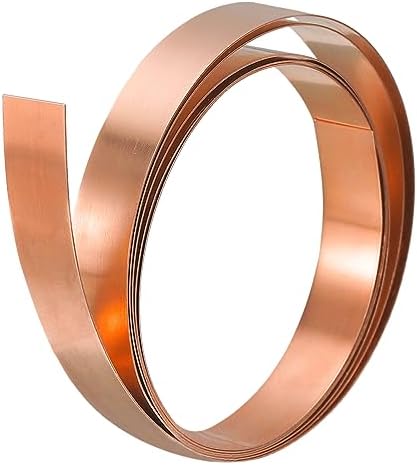 uxcell Copper Sheet Roll, Metal Foil Plate 1000mm x 10mm x 0.4mm