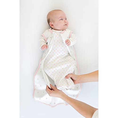 Swaddledesigns Cotton Knit Sleeping Sack, Sleeveless Wearable Blanket With 2-Way Zipper, Pink Bella, Medium, 6-12 Months #TOP3