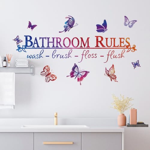 Vinilo Decorativo de Pared LiveGallery con Frases Coloridas para Baño