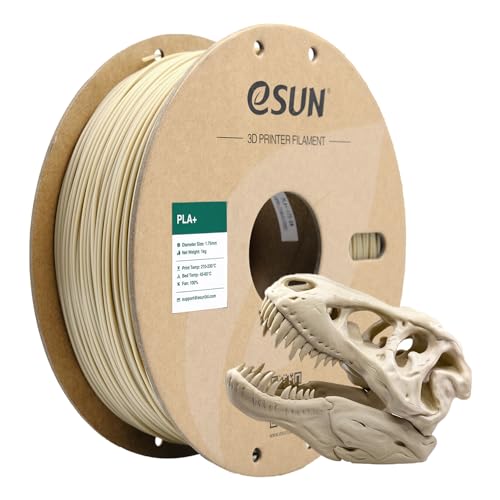 eSUN PLA+ Filament d'impression 1.75mm, RenforcÃ© TÃ©nacitÃ© Imprimante 3D, PrÃ©cision Dimensionnelle +/- 0.03mm, 1KG Bobine (2.2 LBS), Blanc Os