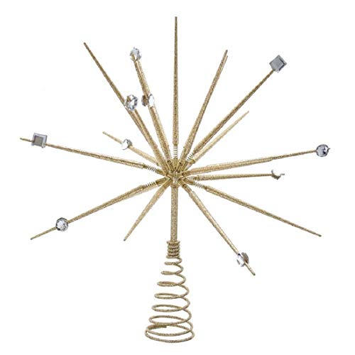 Kurt S. Adler 14.8-Inch Gold Starburst Throng Treetop