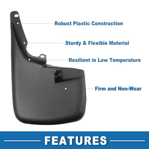 Image of Mud Flap Splash Guard with Mount Accessories Front & Rear Side Mud Guard for Ford F-250 2011-2016 (Set of 4)