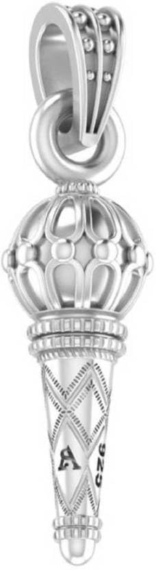 Pendentif Hanuman Gada en argent sterling 925 de haute pureté