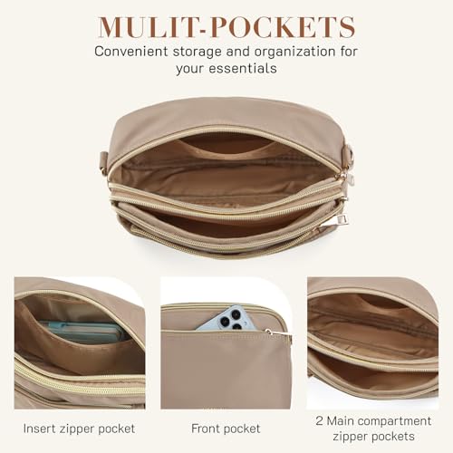 Missnine Small Crossbody Bags for Women, Travel Handbags and Purses, Trendy Nylon Shoulder Bag with Adjustable Strap3