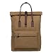 Produktbild KAUKKO Retro Canvas Rucksack Damen Herren Vintage Rollup Daypack Handtasche mit Laptopfach 12 Zoll für Arbeit, Schul, Ausflüge, Uni, 42cm, 16L, Khaki-K1047-2