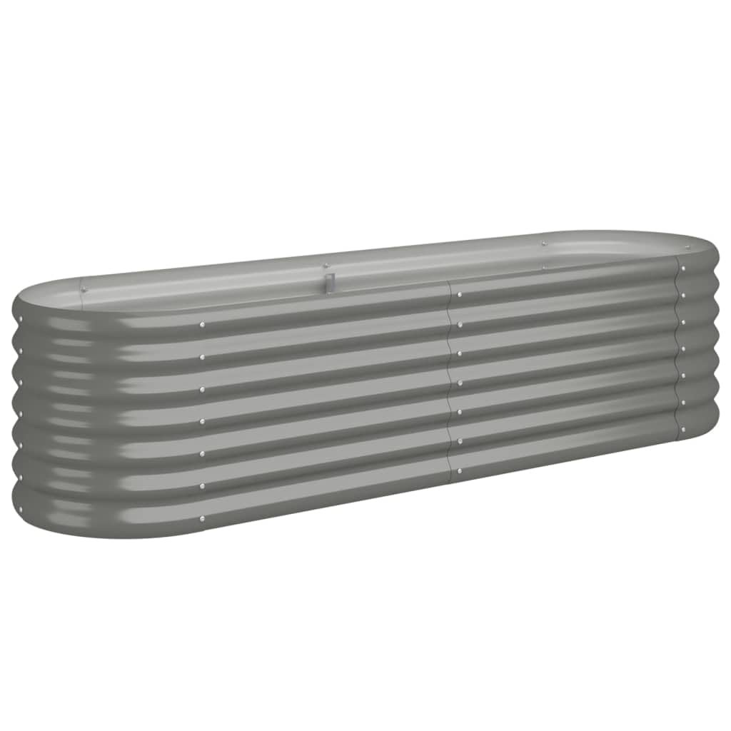 vidaXL Garden Raised Bed - Steel - Grey - 152x40x36 cm