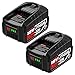 2X 18V Akku 5.0Ah Kompatibel für Bosch Haus und Garten,5000mAh Akku für Gloria akku Kompatibel mit Bosch 18V PBA PSB PSR