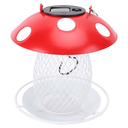 Mangeoire oiseaux métal champignon durable pour stopper le gaspillage de graines