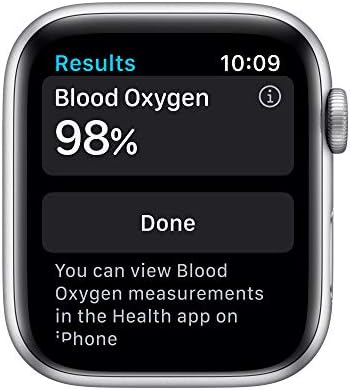 Apple Watch Series 6 GPS, 44mm Silver Aluminium Case with White Sport Band - Regular