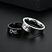 HUASAI Promise Rings for Couples Matching Rings for Couples for Him and Her Set Engagement Ring Trendy Jewelry Valentines Day Decorations Gift
