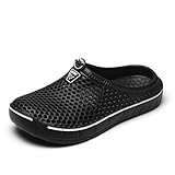 xsby Men's Clogs Slip on Shoes Garden Lightweight Sandals Black 45