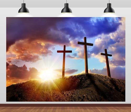 Fondo de Tela BELECO 5x3ft Decoración Cristiana miniatura 1