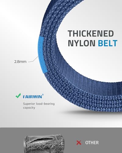 Image of FAIRWIN Tactical Belt, Military Style Webbing Riggers Web Gun Belt with Heavy-Duty Quick-Release Metal Buckle