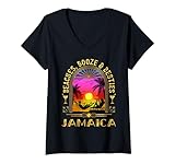 Photo Gallery donna beaches booze besties jamaica beach caribbean fun girls trip maglietta con collo a v Photo Gallery donna beaches booze besties jamaica beach caribbean fun girls trip maglietta con collo a v