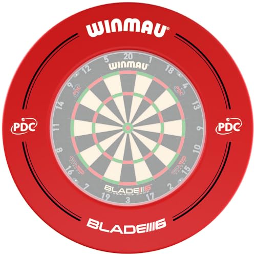 WINMAU PDC Printed Dart Board Surround Ring - Red - Durable Backboard Wall Protector for Dartboards - Professional Darts Accessories - Image 5