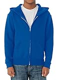 Jerzees boys Fleece Sweatshirts, Hoodies & Sweatpants Hooded Sweatshirt, Full Zip - Royal Blue, Medium US - Image 2