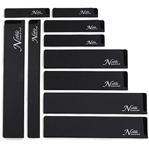 10-Piece Universal Knife Edge Guards are More Durable, Non-BPA, Gentle on Your Blades, and Long-Lasting. Noble Home & Chef Knife Covers Are Non-Toxic and Abrasion Resistant! (Knives Not Included) Cover
