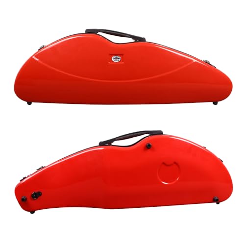 yinfente 4/4 Violinenkoffer aus Kohlefaser, Violinen-Box, Starkes Licht, mit Passwortschloss, 1,9 kg, Gewicht 5 Farben, rot, 4/4