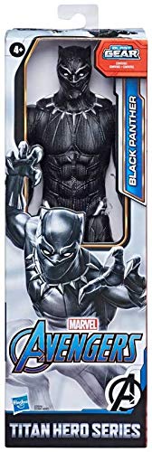 Boneco colecionador dos Vingadores da série Titan Hero - Blast Gear - Boneco da Pantera Negra de 30