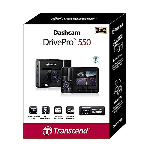 Image of Transcend Drivepro 550 Dual Lens Dash Camera DashCam TS-DP550A-64G