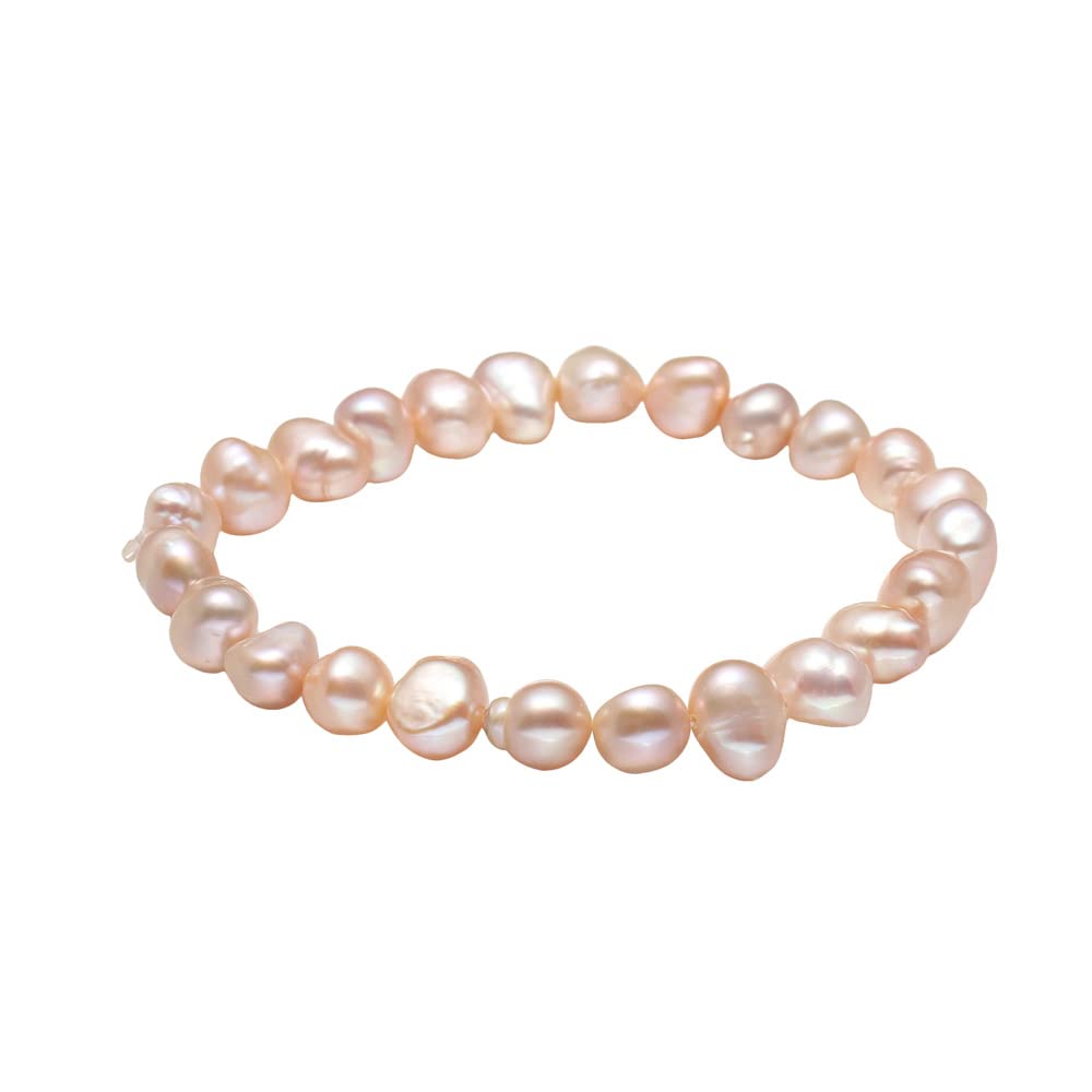 Bracelet Perles Baroques Naturelles – 8-9 Mm – Lustre Superbe – Neuf Sans Emballage