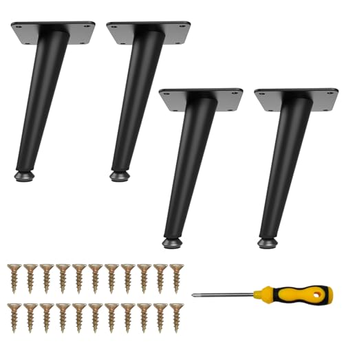 Patas de metal para sofá con base estable y protectores ajustables para cuidar tu suelo 2