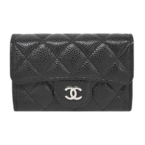 シャネル カードケース AP0214 クラシック カードケース 名刺入れ マチ付き マトラッセ キャビア ブラックxボルドー シルバー金具 [並行輸入品]のサムネイル