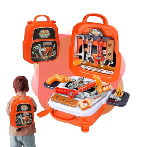 Kit Maleta Mochila De Ferramentas Infantil Criança 22 Peças Brinquedo Menino Kizumba