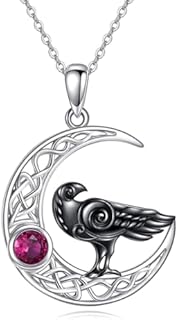 VONALA Animals Necklace Sterling Silver Highland Cow/Axolotl/Cat/Elephant/Unicorn Crystal Pendant Jewellery Birthday Gifts for Her Women Mum Animal Cow Lover Girls