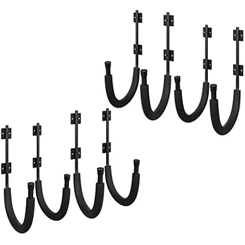 4-Pack of Kayak Storage Hook Sets - Kayak Wall Mount Hangers with 100lb Capacity Per Pair for Paddleboards, Surfboards, or Snowboards by Rad Sportz Cover