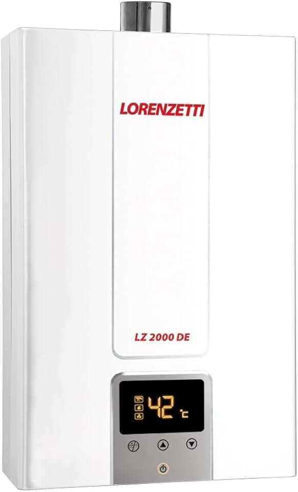 Aquecedor de Água a Gás LZ 2000 DE-B GN Digital 20L/Min, Branco, Lorenzetti