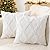 decorUhome Christmas Decorative Throw Pillow Covers 18X18 Set of 2, Soft Plush Faux Fur Wool Pillow Covers for Couch Bed Sofa Living Room, Cream White