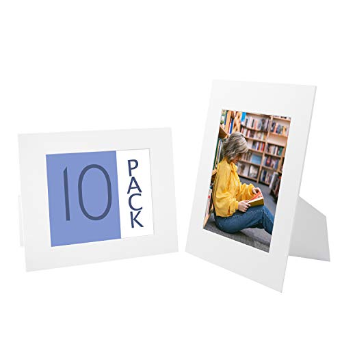 Golden State Art Cardboard Paper Picture Frame For 8X10 Photo, 3/16 Inches Thickness, Includes 10 Clear Bags (White, 10 Pack) #TOP18